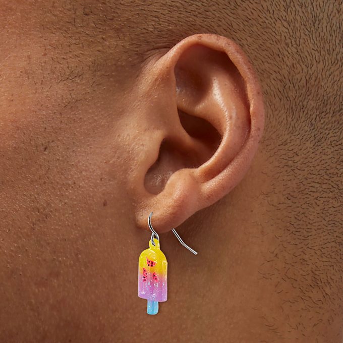 Glow In The Dark Watermelon Ice Pop Drop Earrings