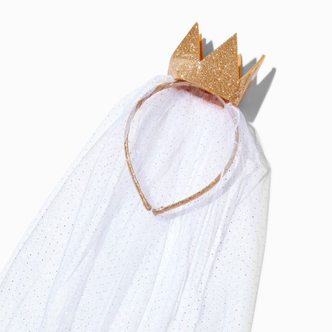 Claire's Club Nativity Gold Crown Veil Headband