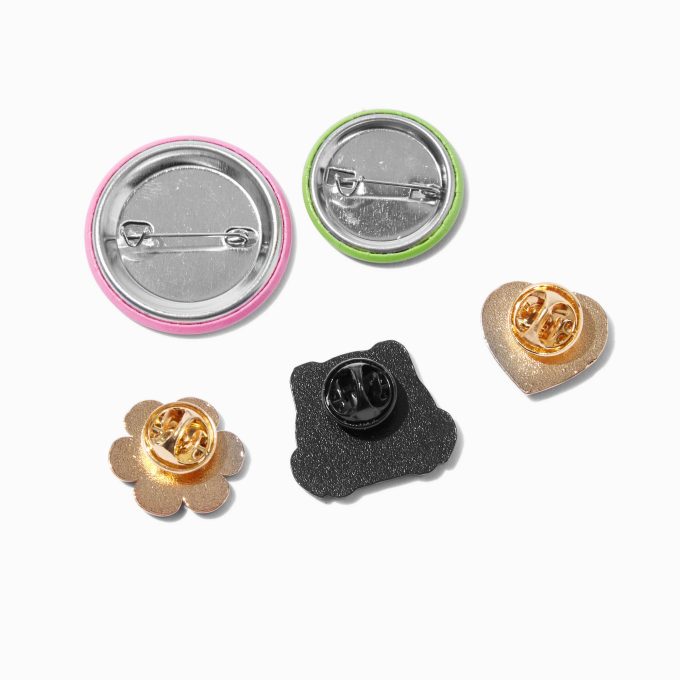 Froggy Round Button & Pin Set - 5 Pack