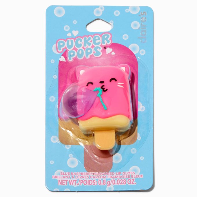 Pucker Pops® Bubble Cat Lip Gloss - Blue Raspberry