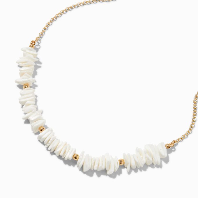 White Puka Shell Choker Necklace