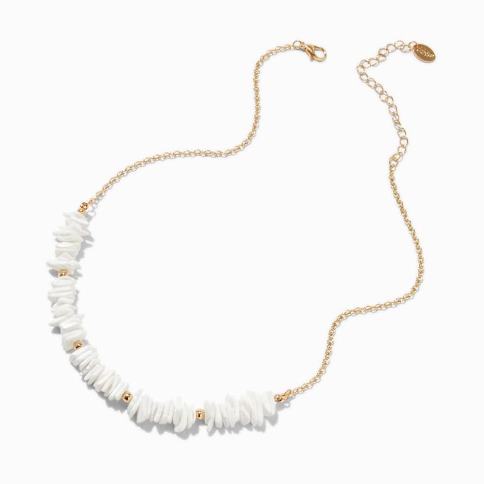 White Puka Shell Choker Necklace