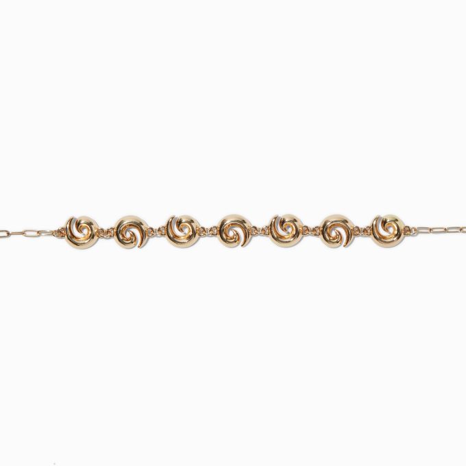 Gold-tone Swirl Choker Necklace