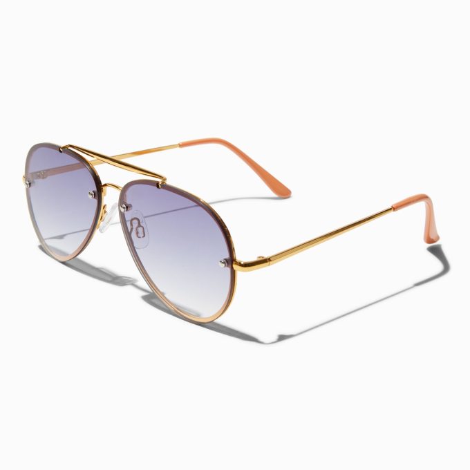 Gold Aviator Sunglasses