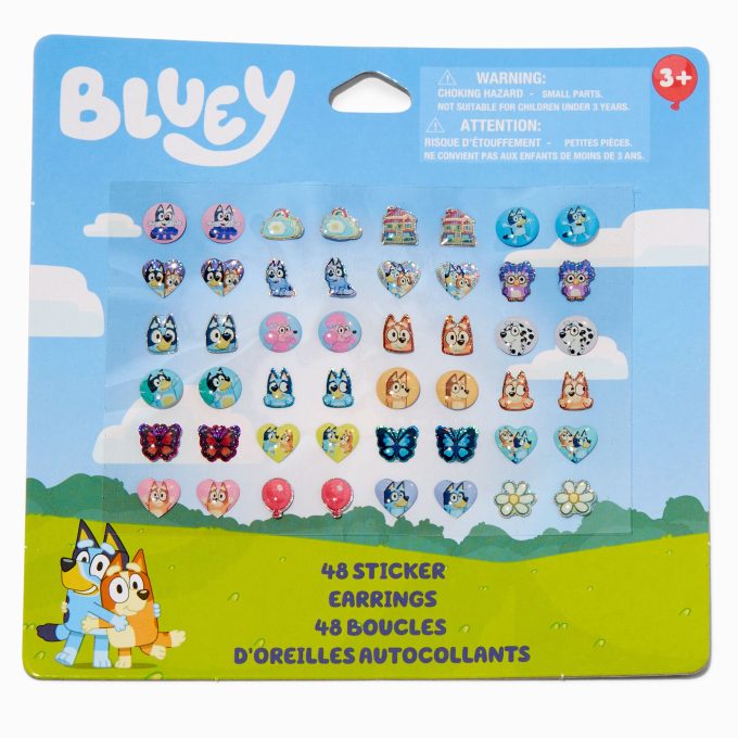 Bluey Stick-On Earrings - 48 Pack