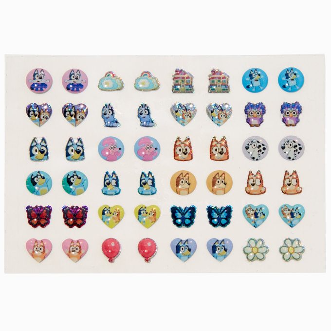Bluey Stick-On Earrings - 48 Pack