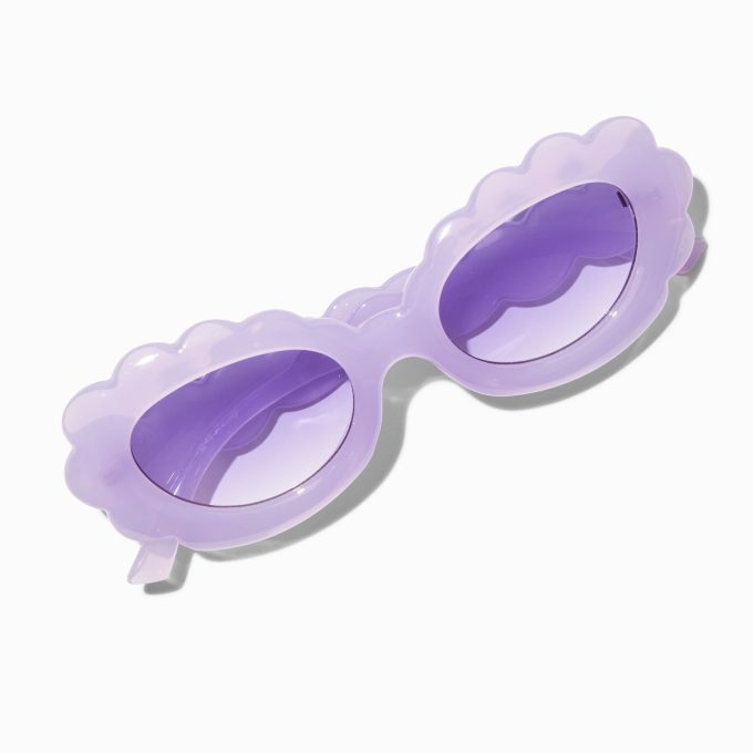 Lavender Puffy Scalloped Sunglasses