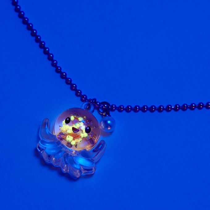 Claire's Club Pink Octopus Glow in the Dark Pendant Necklace