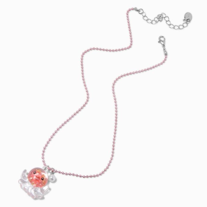 Claire's Club Pink Octopus Glow in the Dark Pendant Necklace