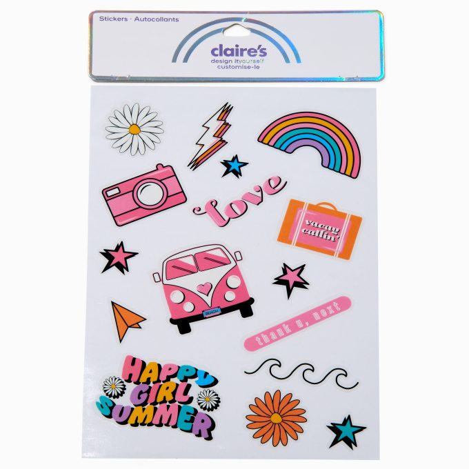 DIY 'Happy Girl Summer' Stickers
