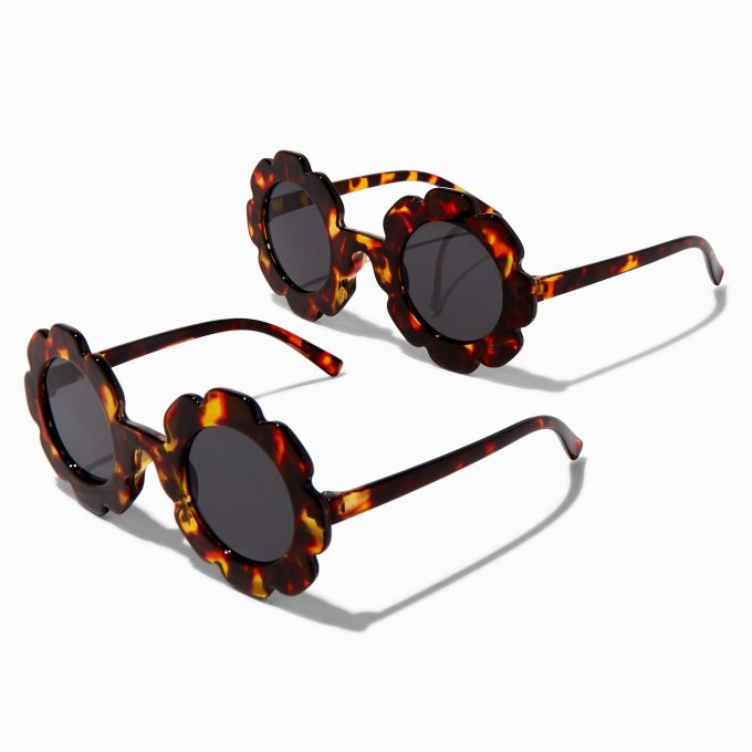 Mommy & Me Matching Tortoiseshell Daisy Sunglasses - 2 Pack