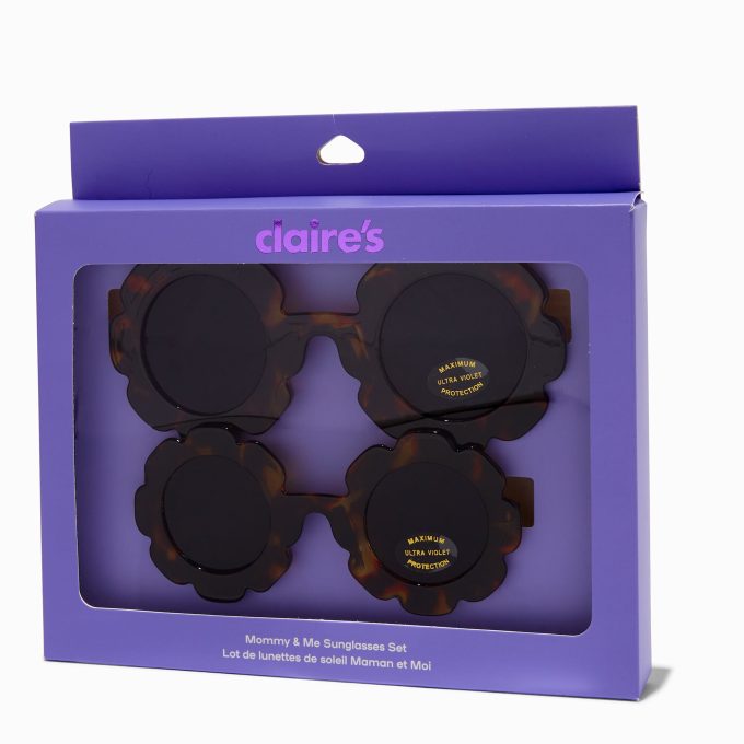 Mommy & Me Matching Tortoiseshell Daisy Sunglasses - 2 Pack