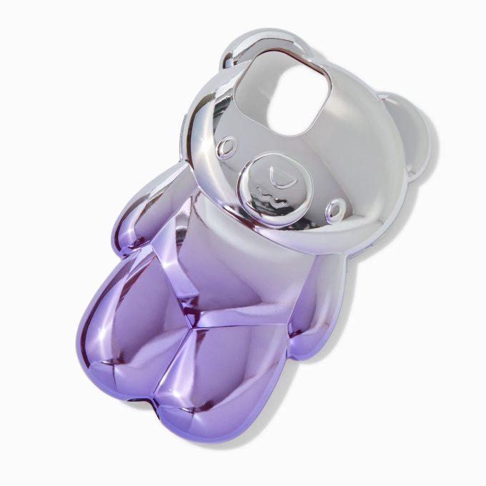 Purple Ombré Chrome Bear Phone Case - - Fits iPhone® 13/14/15