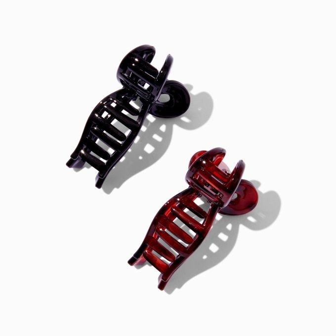 Black & Tortoiseshell Bow Hair Claws - 2 Pack