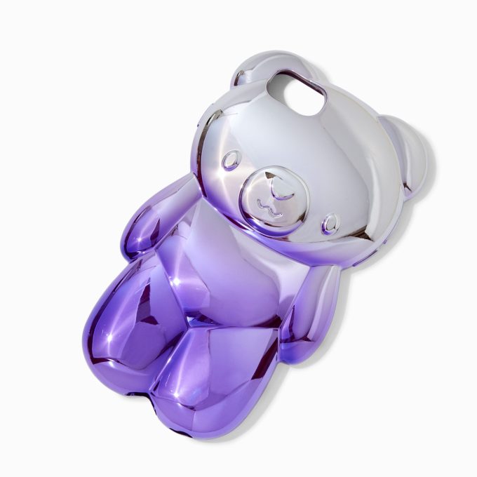 Purple Ombré Chrome Bear Phone Case - Fits iPhone® 6/7/8/SE