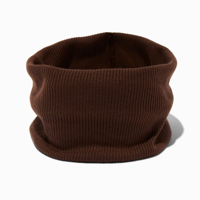 Brown Jersey Flat Headwrap
