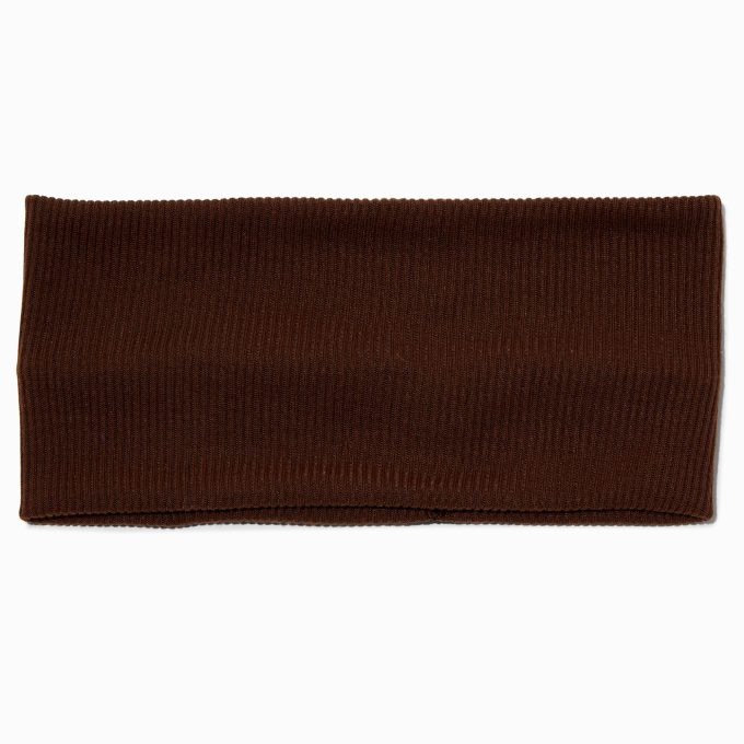 Brown Jersey Flat Headwrap