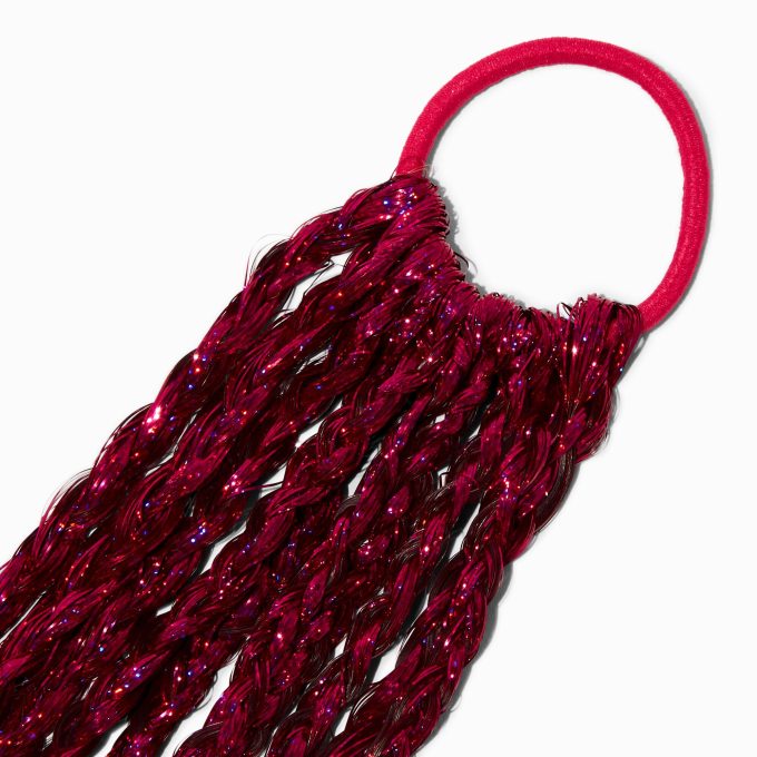 Pink Tinsel Faux Hair Tie