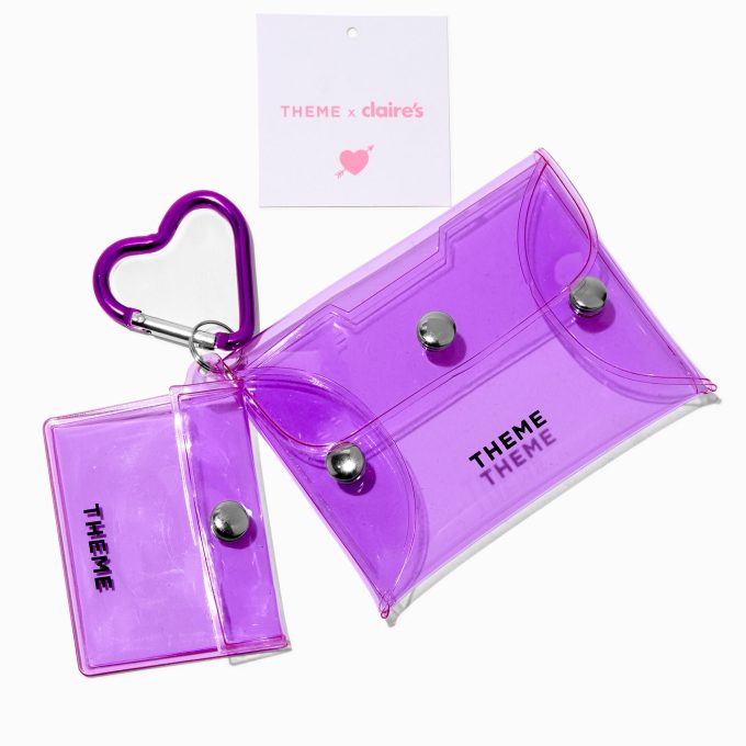 T H E M E x Claire's Purple Heart Keychain Pouch - 2 Pack