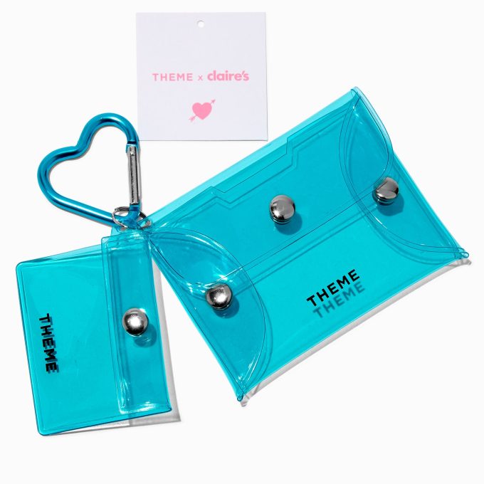 T H E M E x Claire's Blue Heart Keychain Pouch - 2 Pack