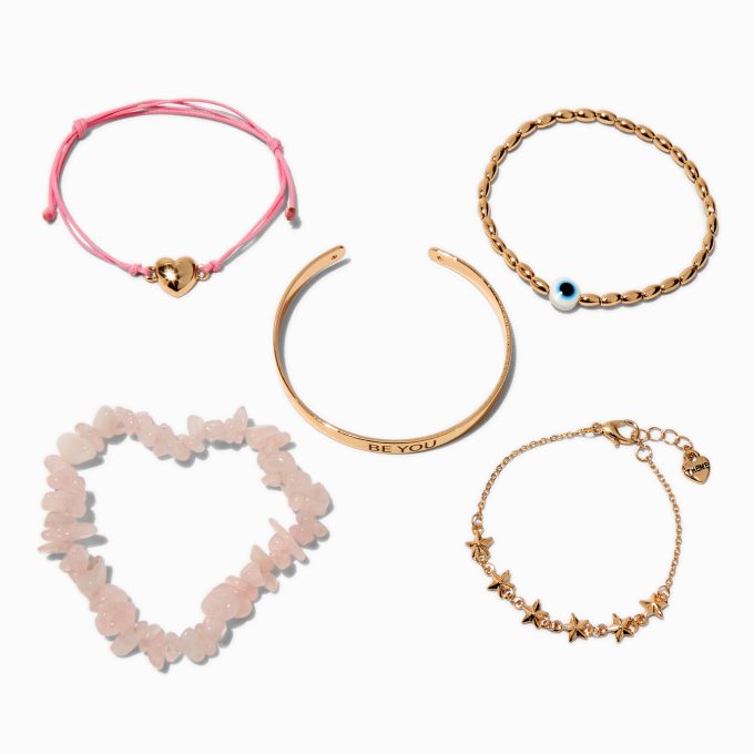 T H E M E x Claire's ''Be You'' Evil Eye Beaded Bracelet Set - 5 Pack