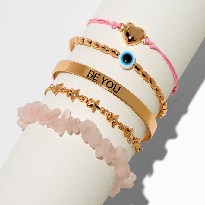 T H E M E x Claire's ''Be You'' Evil Eye Beaded Bracelet Set - 5 Pack