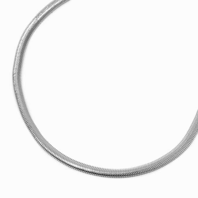Silver-tone Snake Chain Necklace