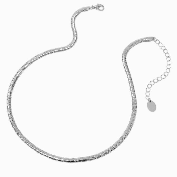 Silver-tone Snake Chain Necklace