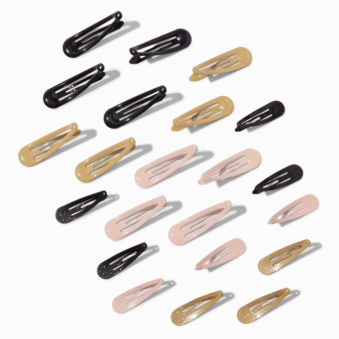 Ballet Neutral Snap Hair Clips - 22 Pack
