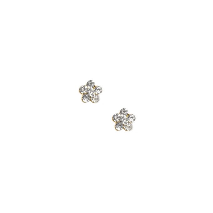 C LUXE by Claire's 18kt Gold Plated 5mm Crystal Flower Stud Earrings
