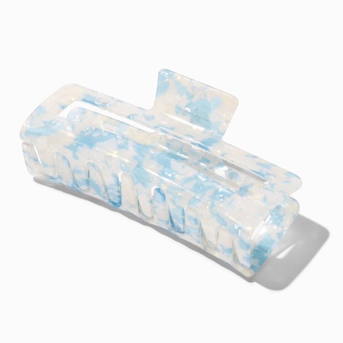Blue Tortoiseshell Large Rectangular Hair Claw