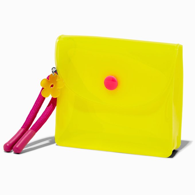 Translucent Yellow Daisy Snap Coin Purse