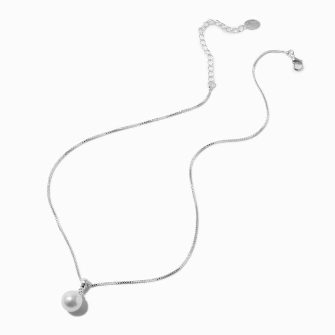 White Pearl 6mm Pendant Necklace