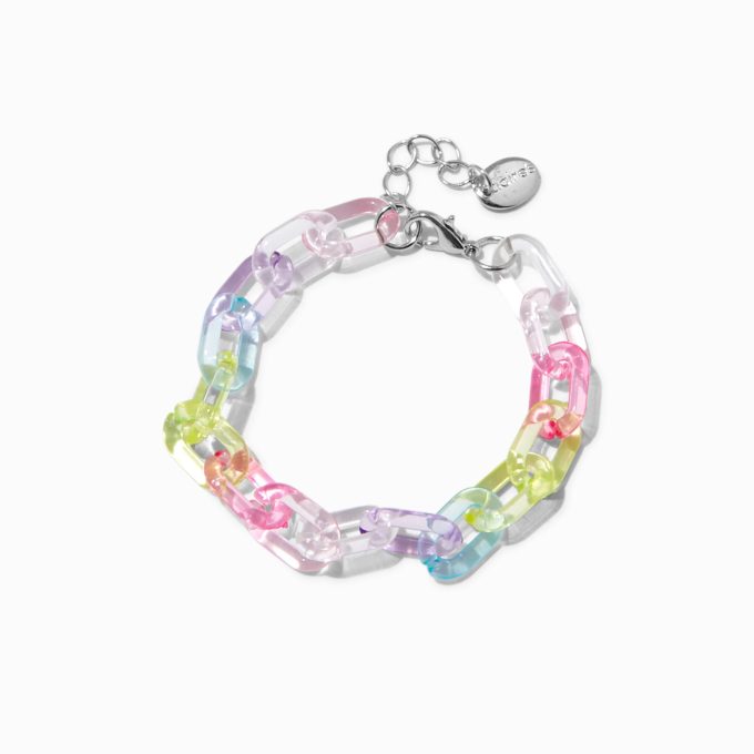 Claire's Club Rainbow Acrylic Chunky Chainlink Jewelry Set - 2 Pack