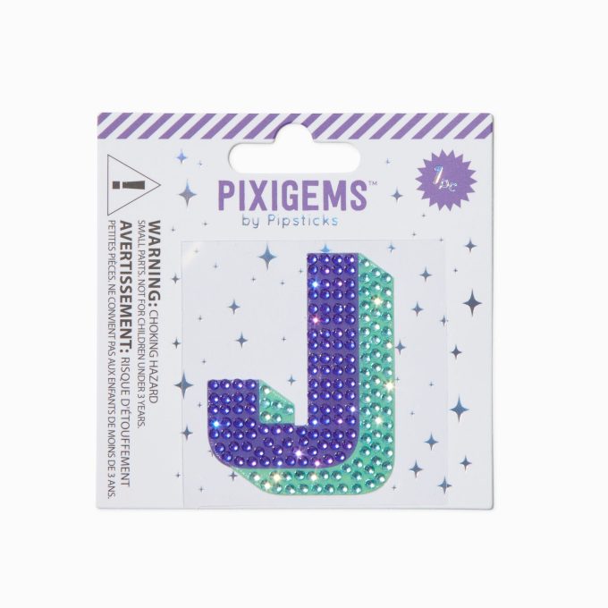 Pixigems™ by Pipstickers® Initial Sticker - J