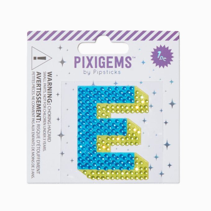 Pixigems™ by Pipstickers® Initial Sticker - E