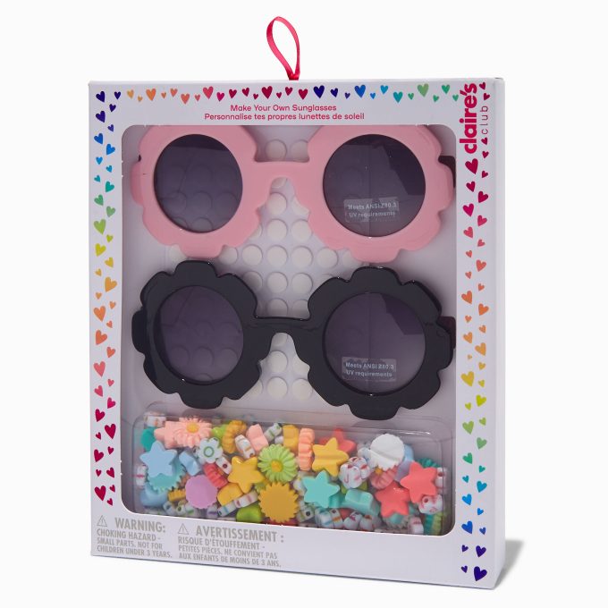 Claire's Club Do-It-Yourself Pink & Black Sunglasses Kit - 2 Pack