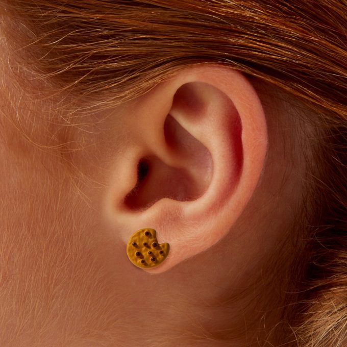 Chocolate Chip Cookie Stud Earrings