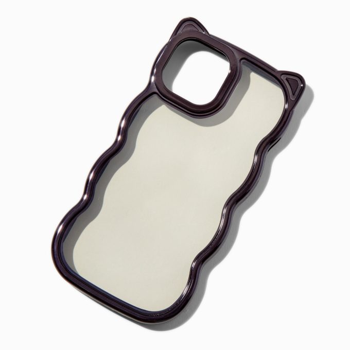 Black Cat Trim Wavy Phone Case - Fits iPhone® 13/14/15