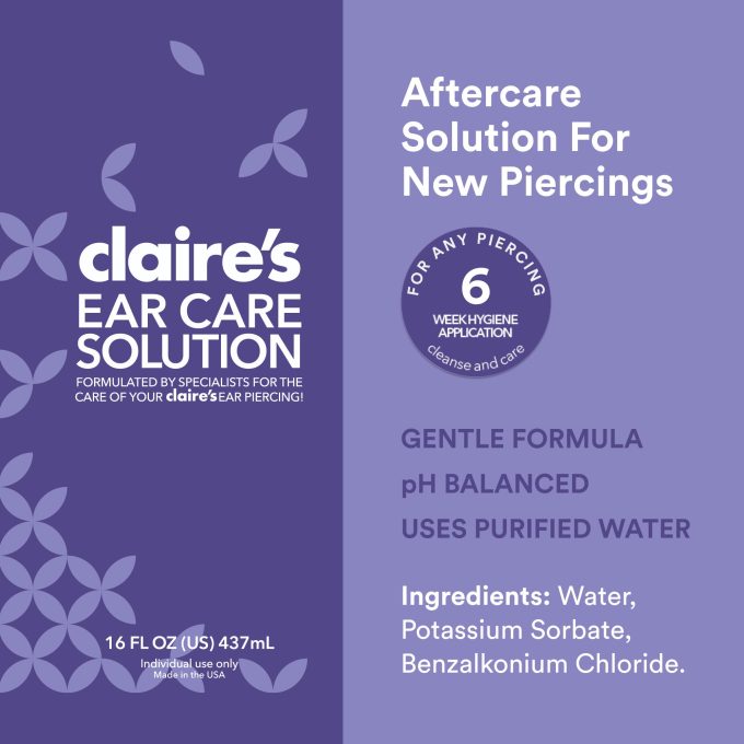 Pierced by Claire's Aftercare Solution