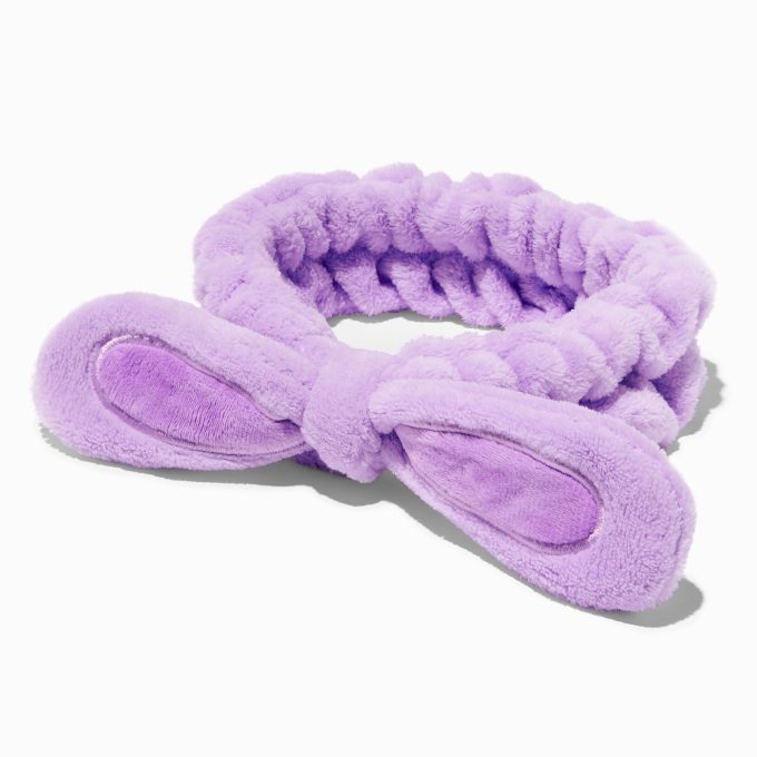 Purple Bunny Makeup Bow Headwrap