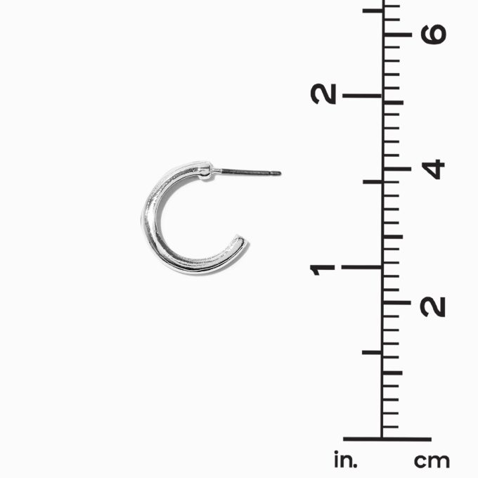 Silver-tone Crystal Hoops - 6 Pack