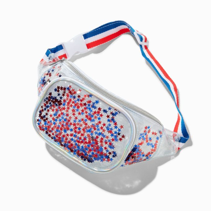 Stars & Stripes Clear Belt Bag