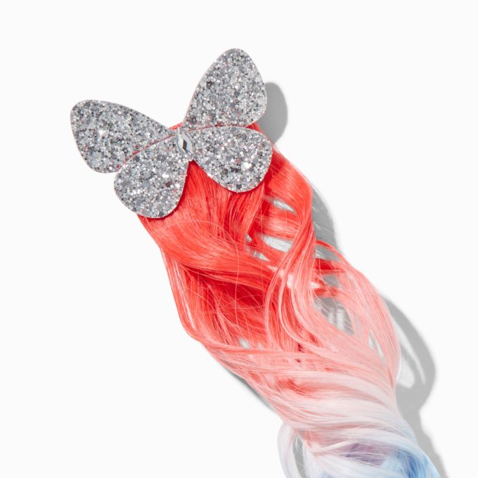 Stars & Stripes Glitter Butterfly Faux Hair Clip