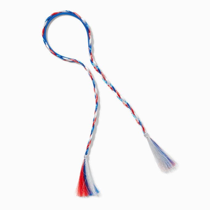 Stars & Stripes Red, White & Blue Braid Faux Hair Headband
