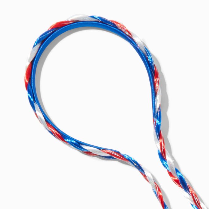 Stars & Stripes Red, White & Blue Braid Faux Hair Headband
