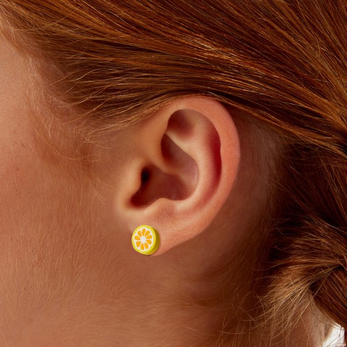 Fruit Polymer Clay Stud Earrings - 6 Pack