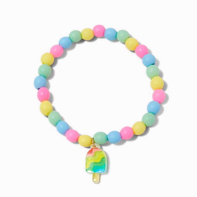 Claire's Club Matte Multicolor Ice Pop Beaded Jewelry Set - 3 Pack
