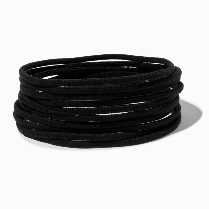 Black Fuzzy Stretch Headwraps - 8 Pack