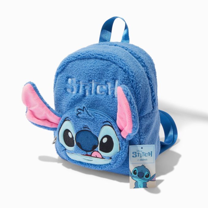 Disney Stitch Claire's Exclusive Furry Backpack